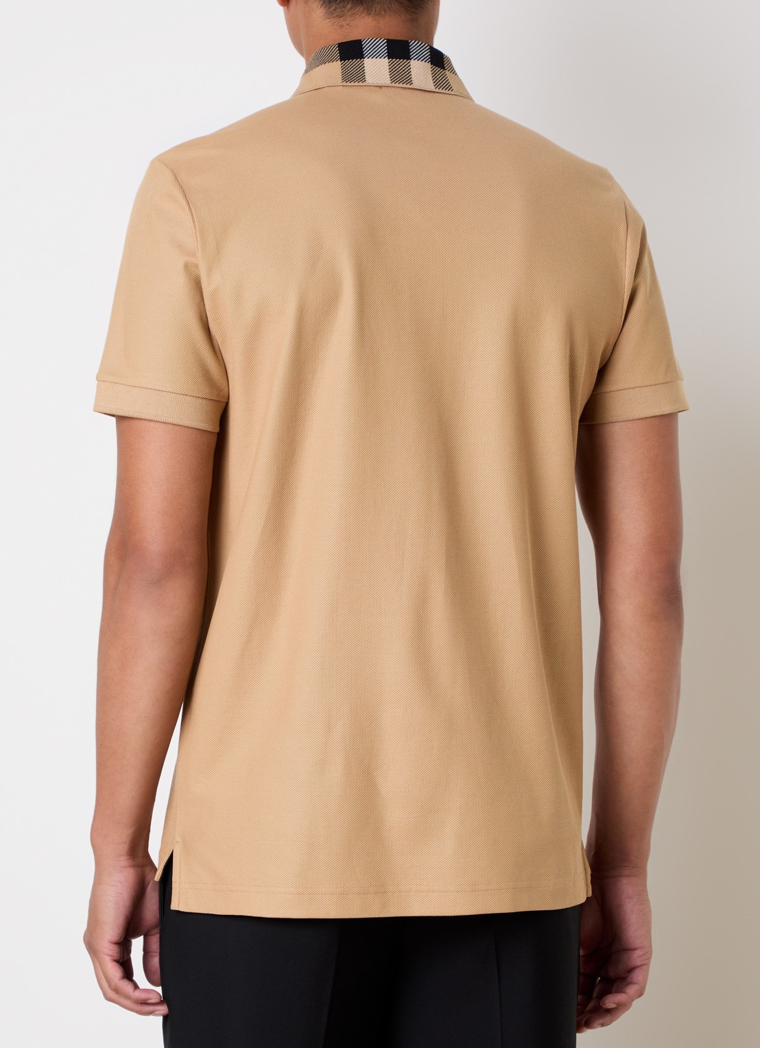 Burberry Cody regular fit polo met logoprint - achterkant 5 camel