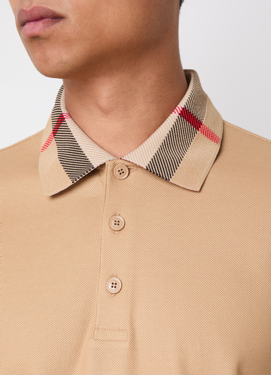 Burberry Cody regular fit polo met logoprint - detail 2 camel