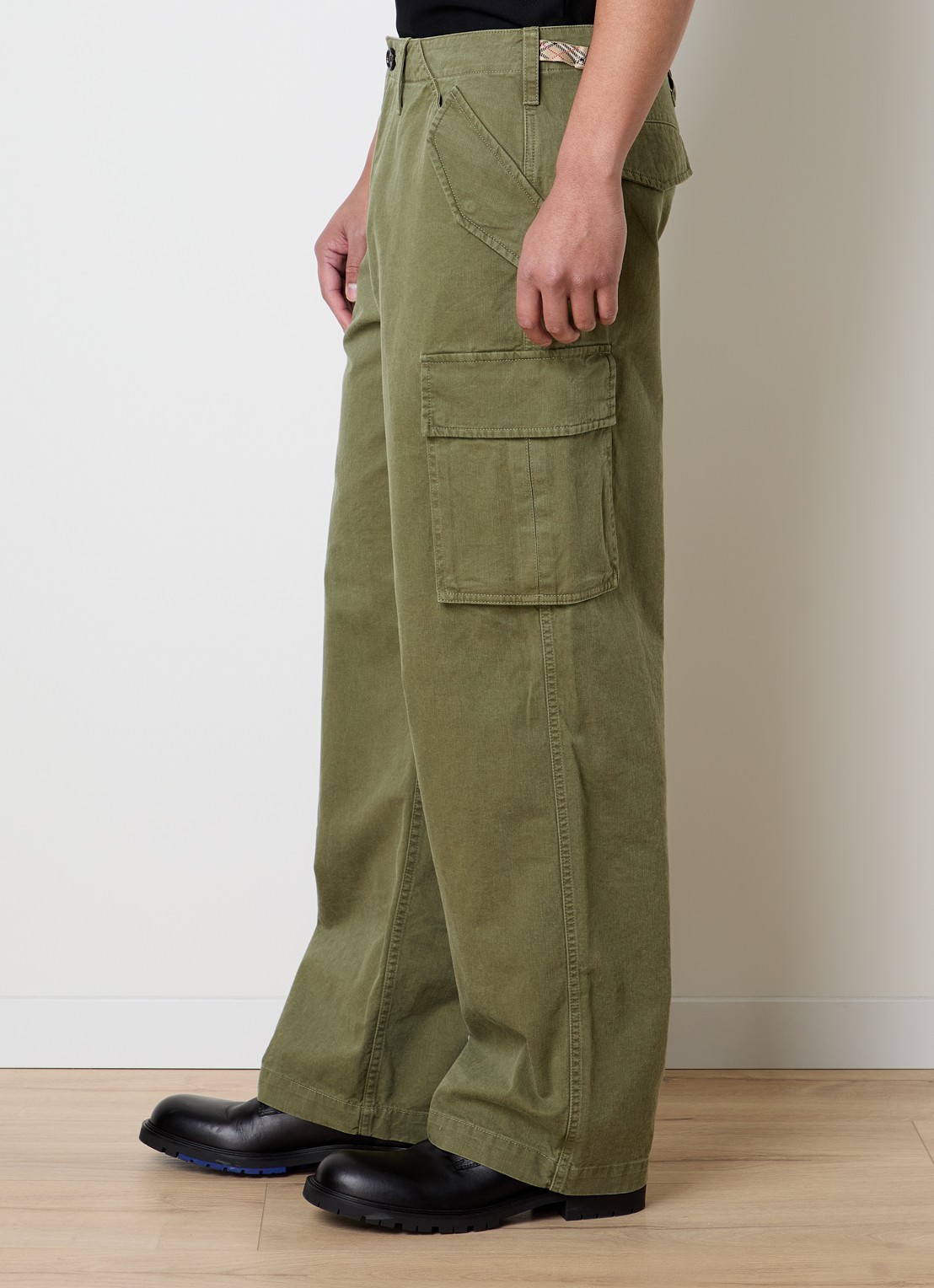 Burberry Cyrus loose fit cargobroek met klepzakken - detail 3 beige