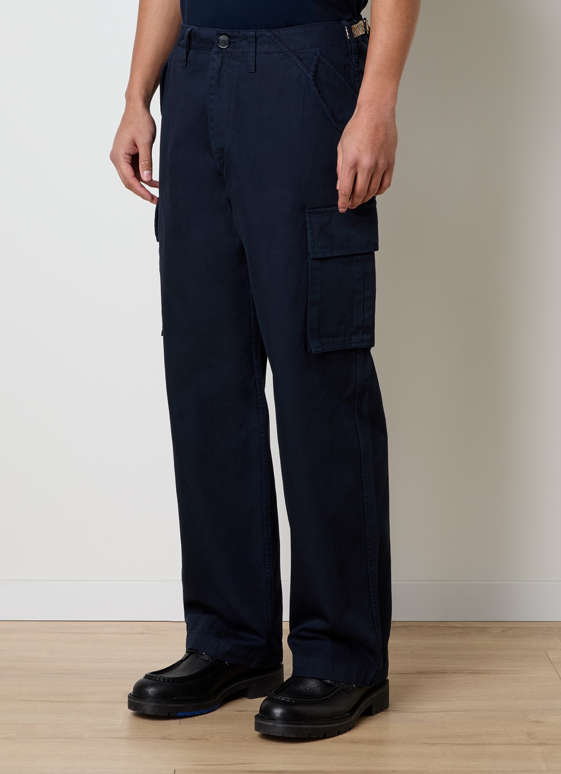 Burberry Cyrus loose fit cargobroek met klepzakken - detail 2 donkerblauw