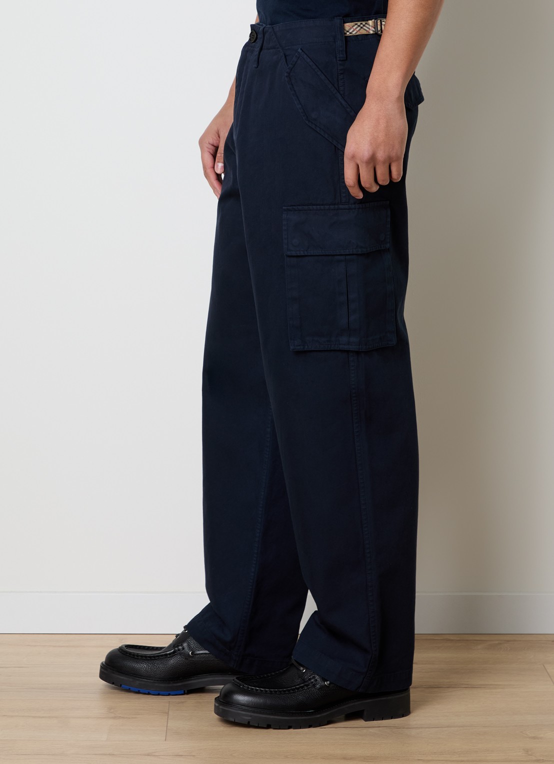 Burberry Cyrus loose fit cargobroek met klepzakken - detail 3 donkerblauw
