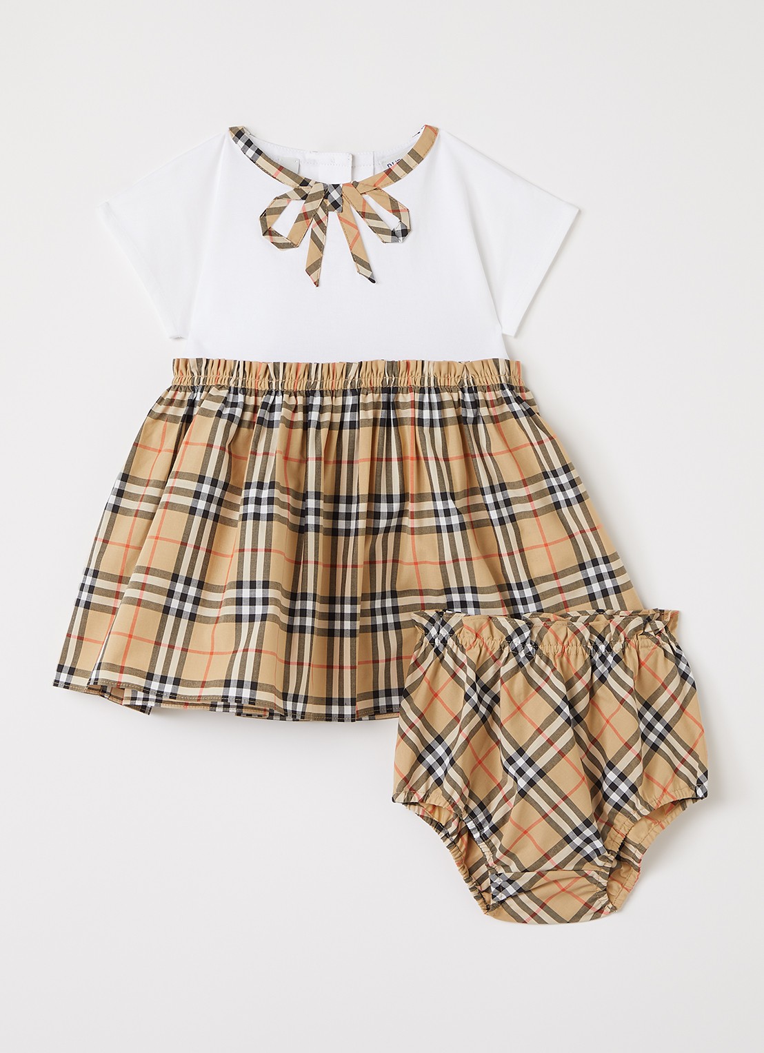 Burberry Deborah jurk met bloomer - voorkant wit