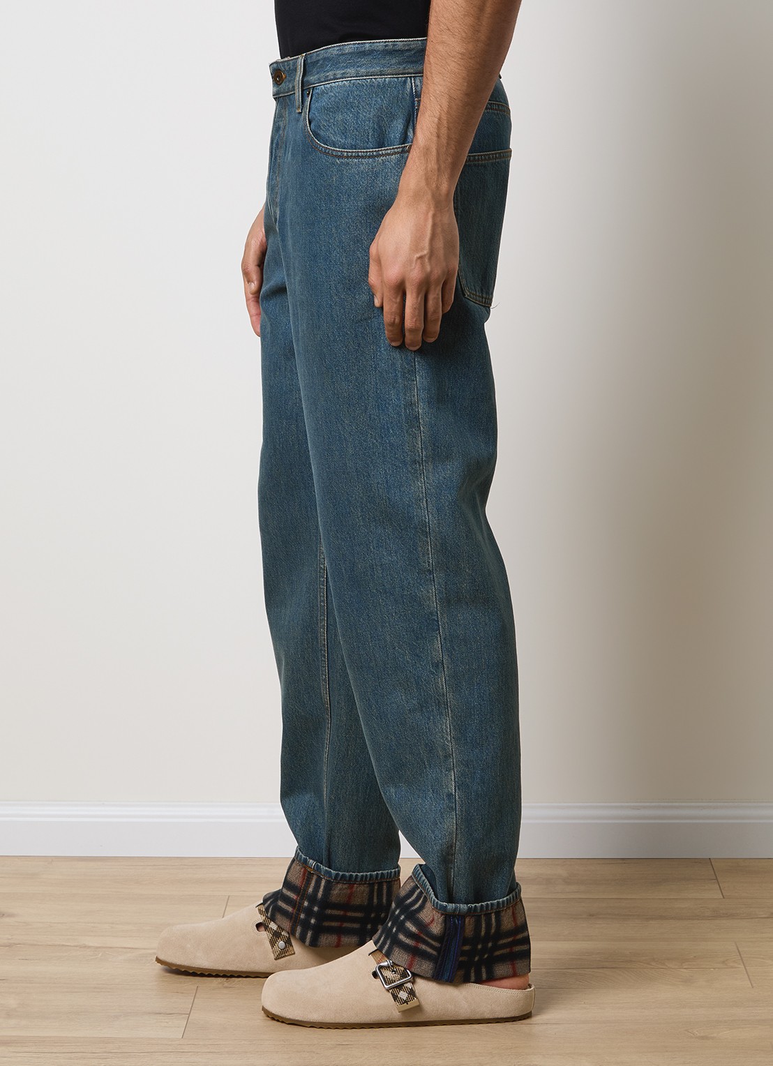 Burberry Dexter straight leg jeans met medium wassing - detail 5 indigo