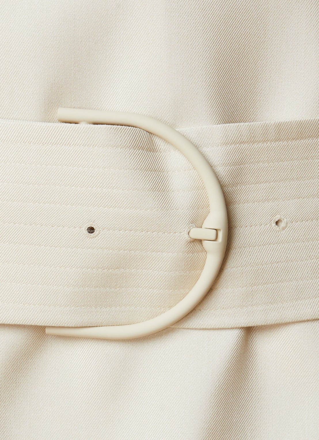 Burberry Double-breasted trenchcoat in zijdeblend met ceintuur - detail 4 creme