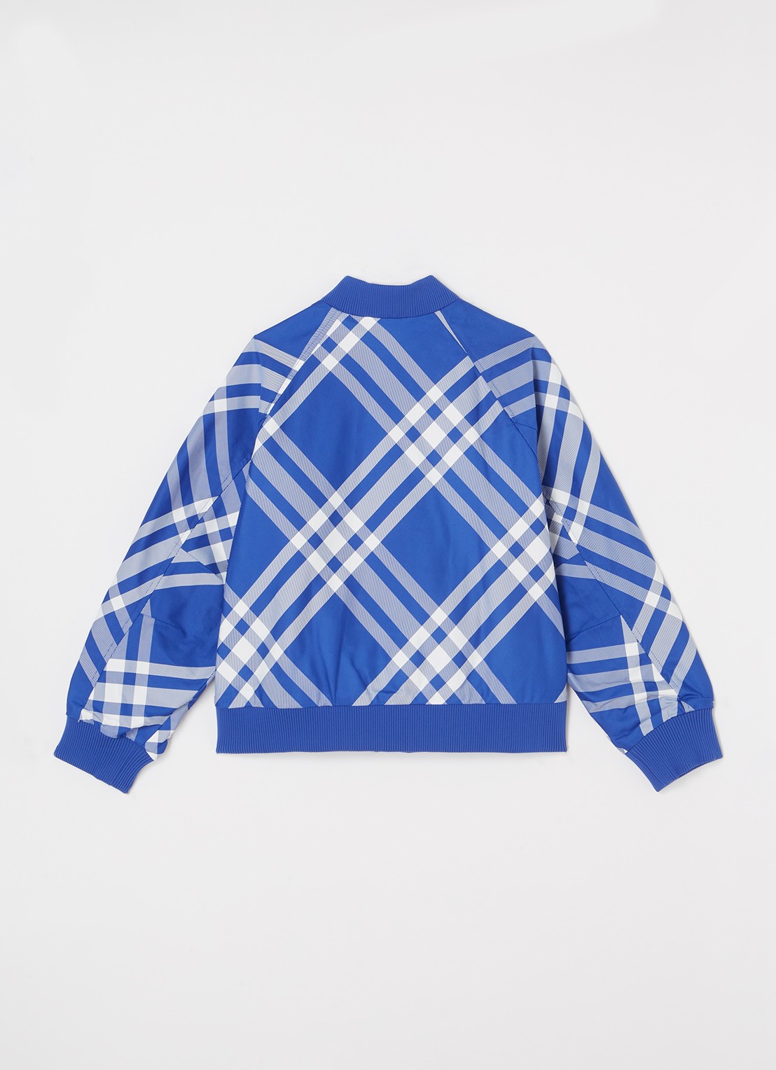 Burberry Duncan bomberjack met ruitdessin - achterkant blauw