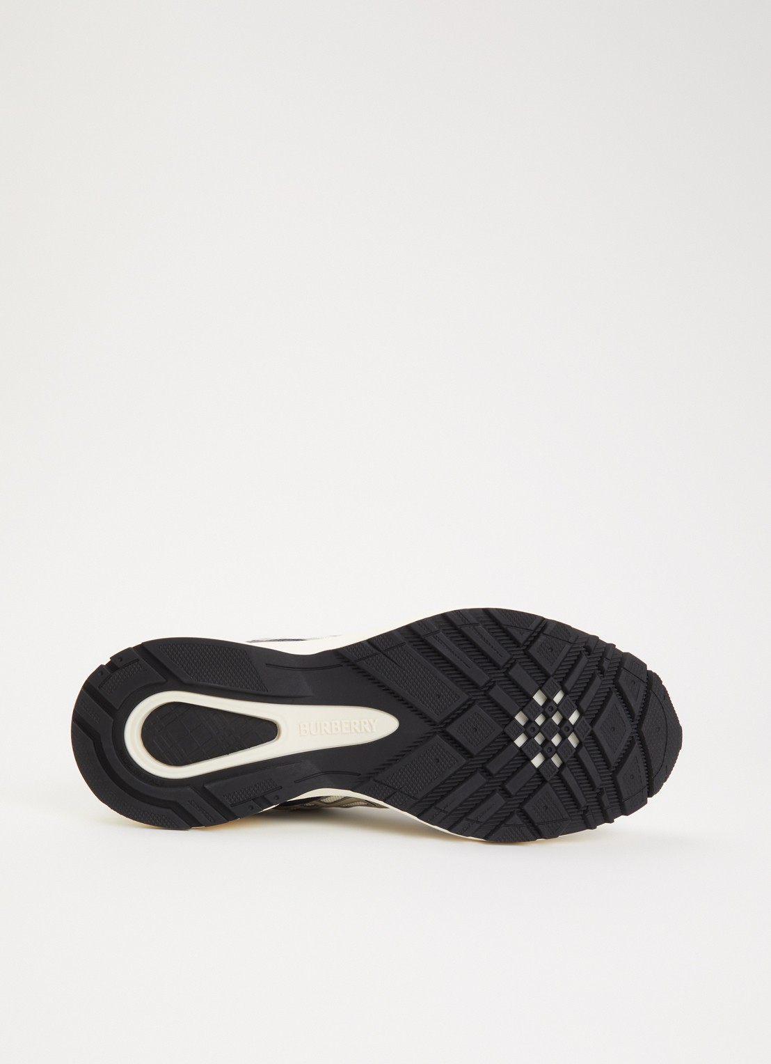 Burberry Eclipse sneaker met kalfssuède details - detail 3 beige