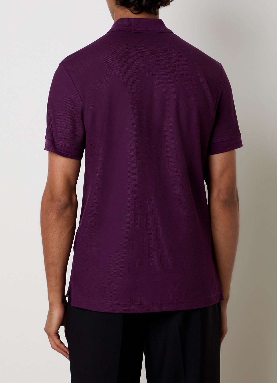 Burberry Eddie regular fit polo met logo - achterkant 3 paars