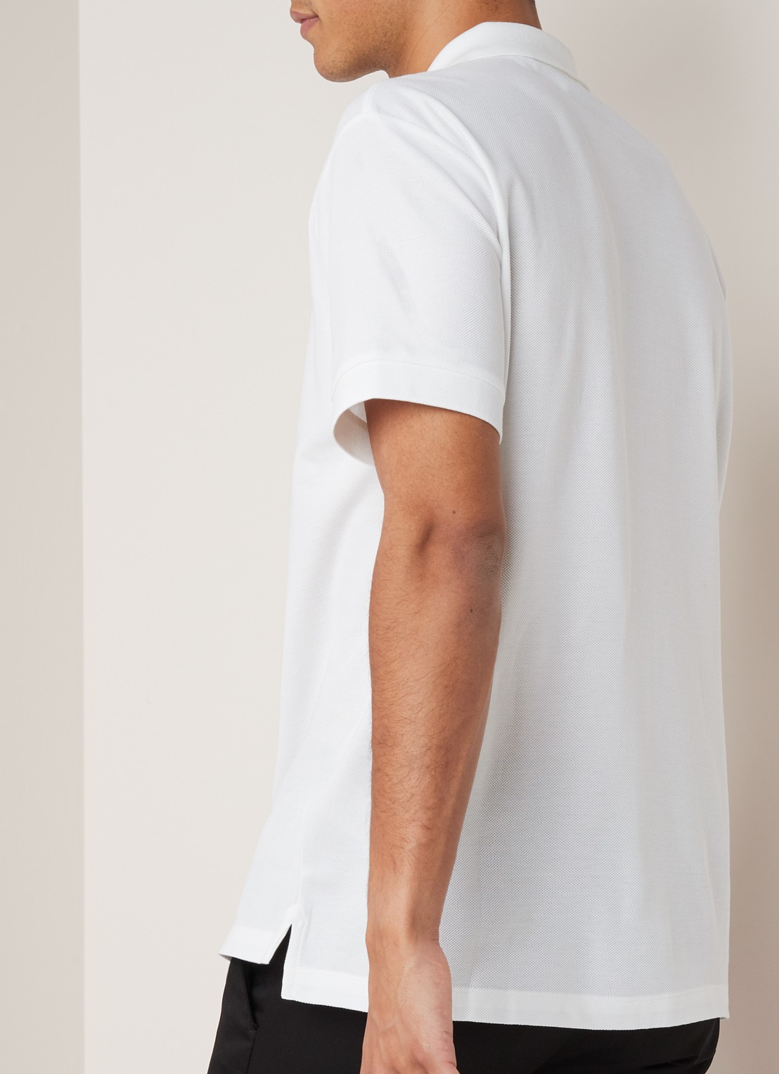 Burberry Eddie regular fit polo van piqué katoen - achterkant wit