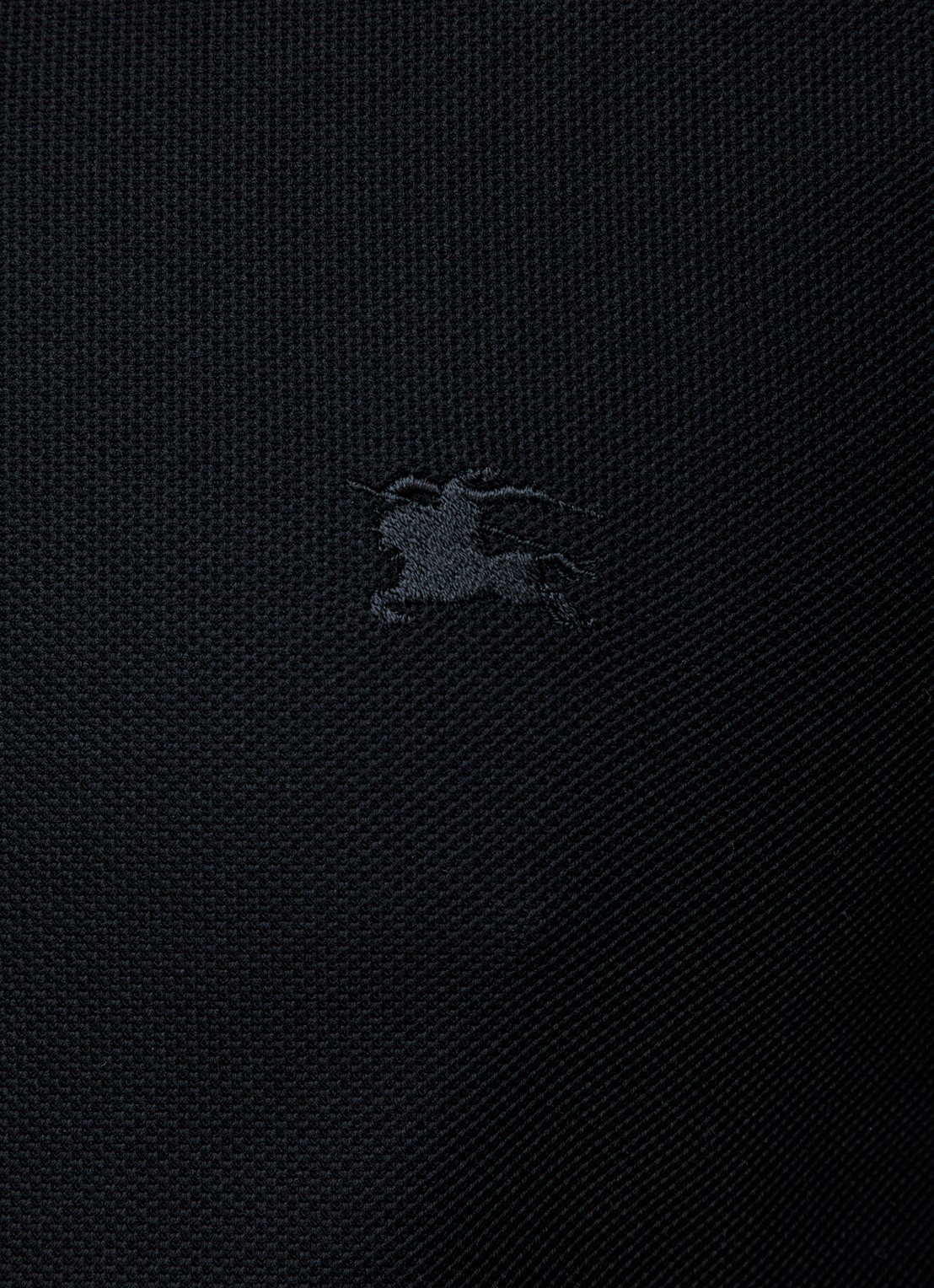 Burberry Ediie regular fit polo met logo - detail 4 zwart
