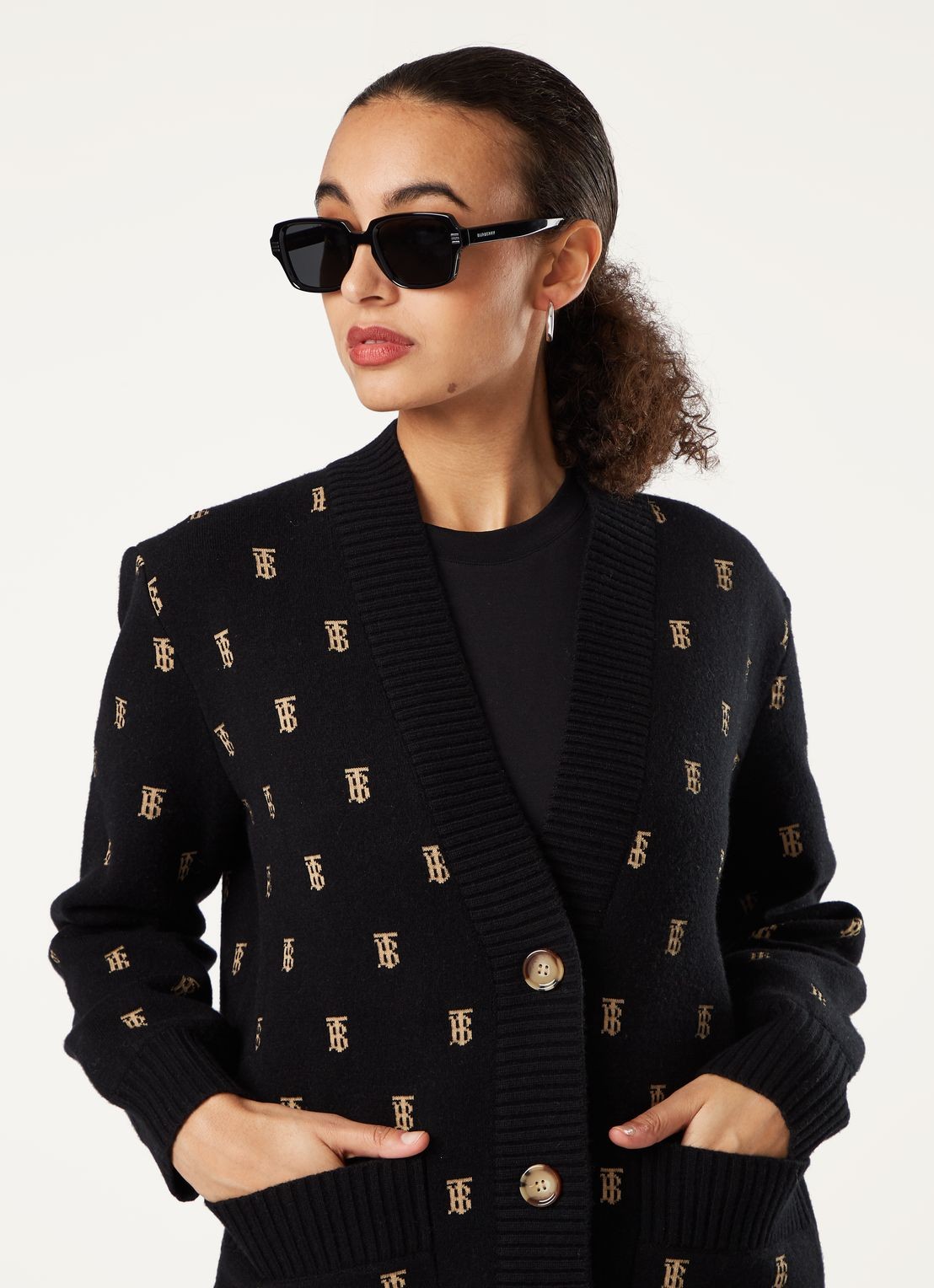Burberry Eldon zonnebril BE4349 - voorkant 5 zwart