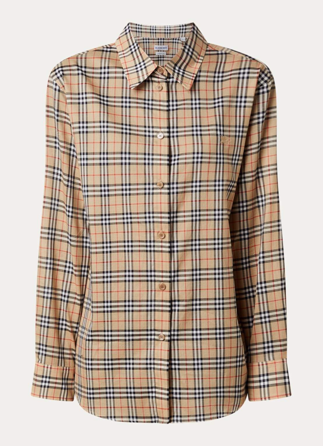 Burberry Emma overhemd met ruitdessin - voorkant 4 zand