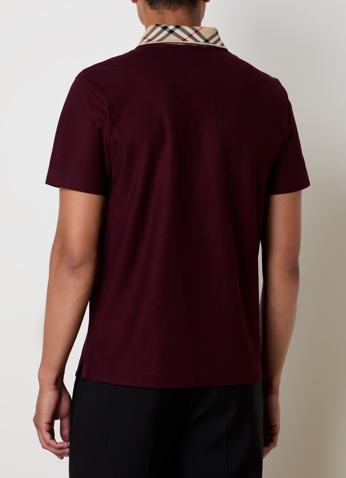 Burberry Evan regular fit polo van piqué katoen - achterkant 5 rood