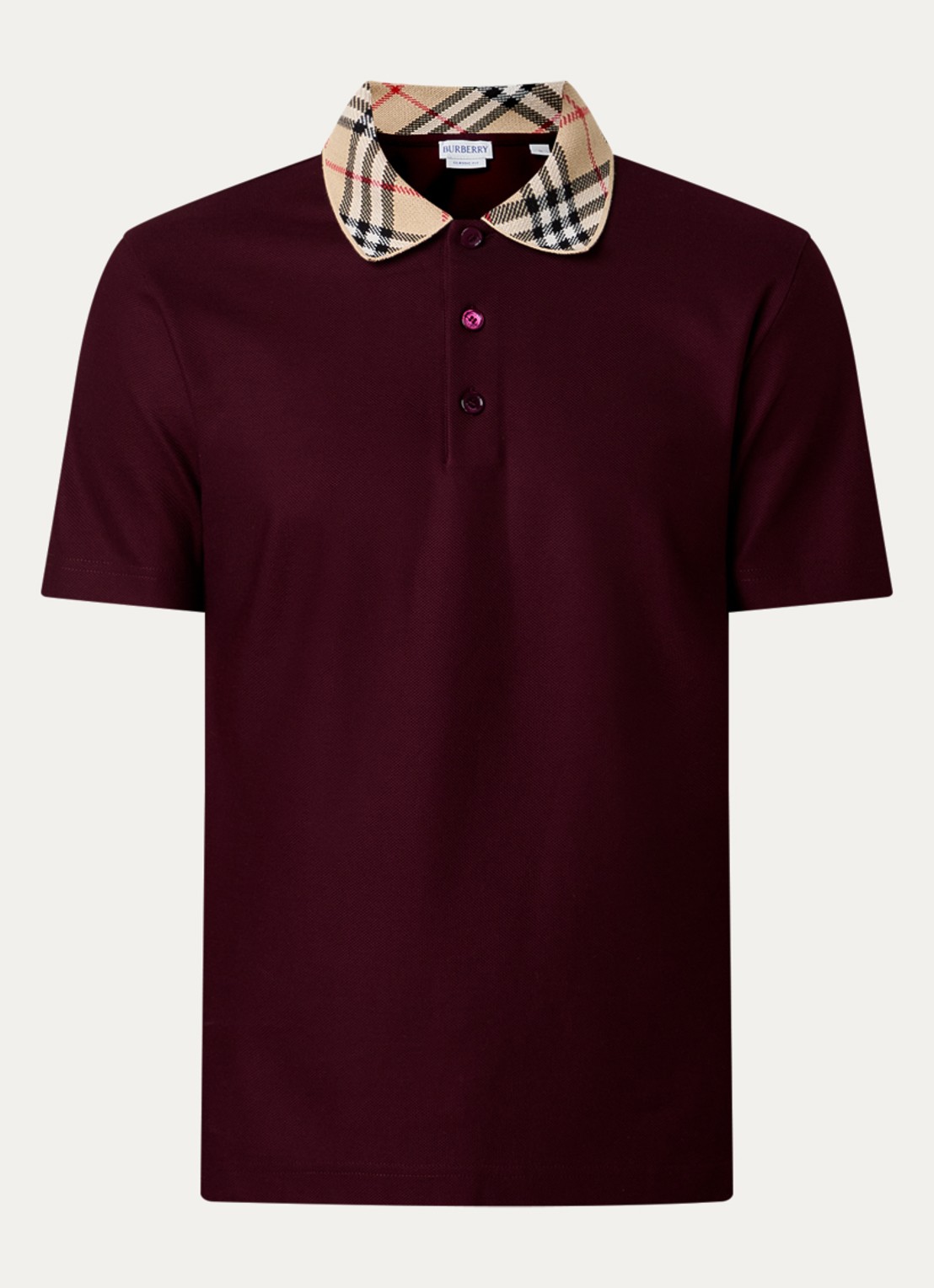 Burberry Evan regular fit polo van piqué katoen - voorkant 3 rood