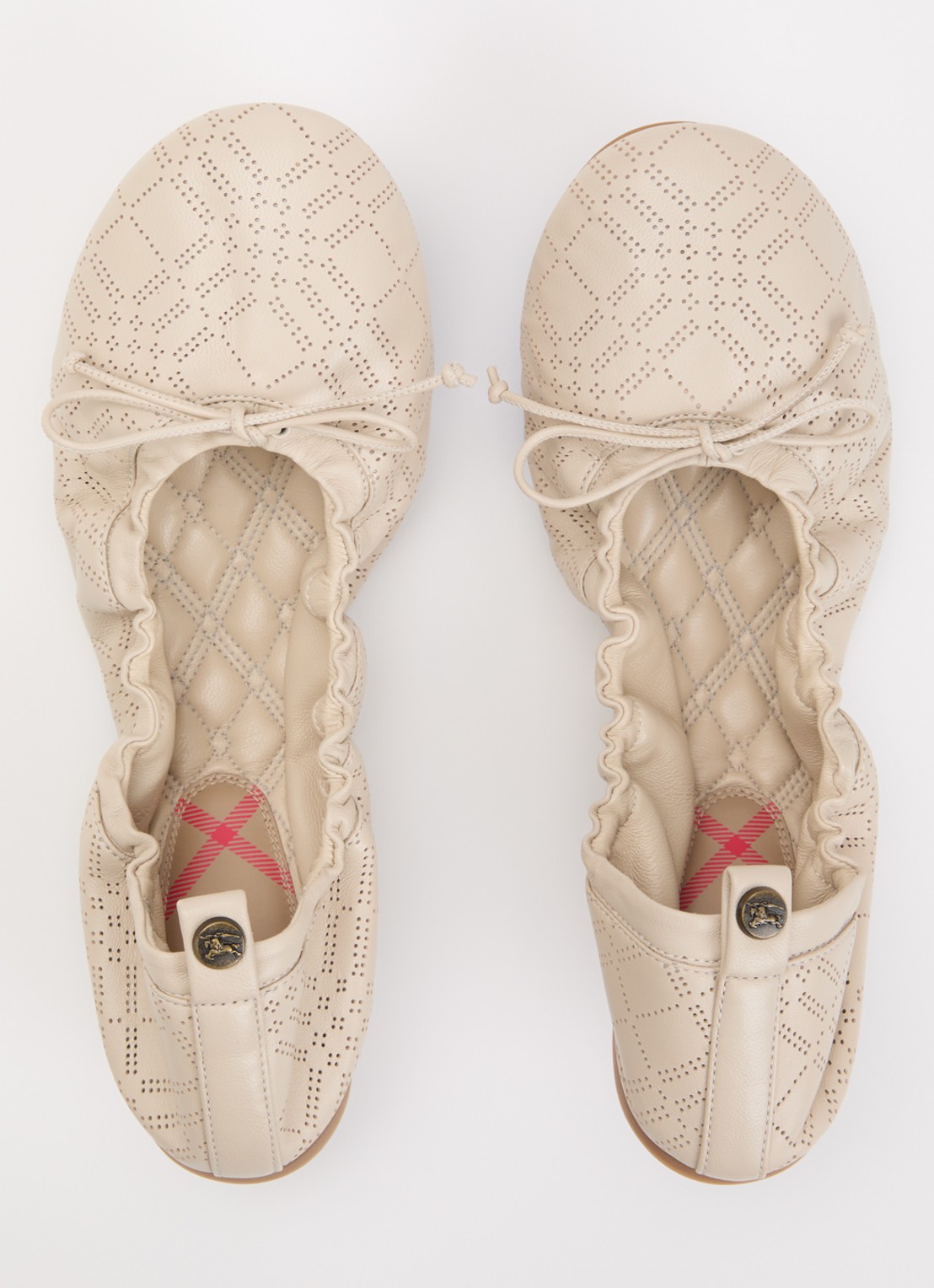Burberry Fawn ballerina van lamsleer - detail 3 beige