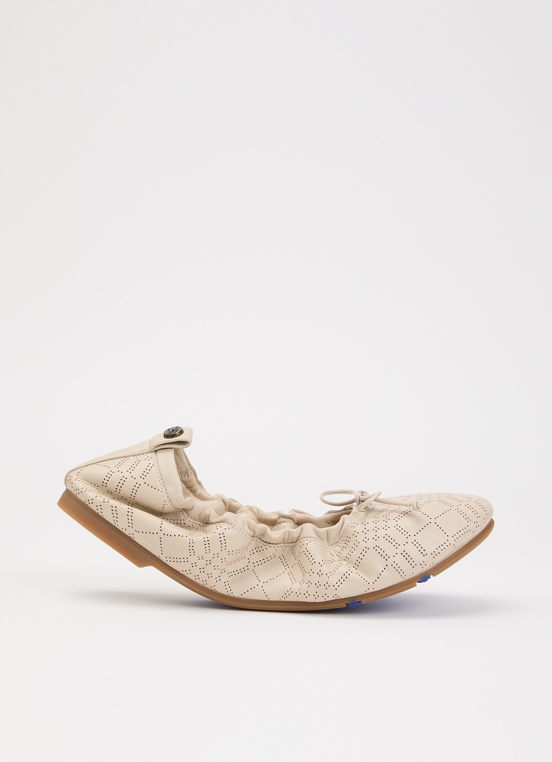 Burberry Fawn ballerina van lamsleer - voorkant 6 beige