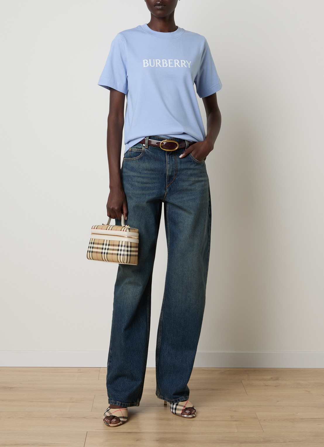Burberry Frankie T-shirt met logo - voorkant 2 lavendel