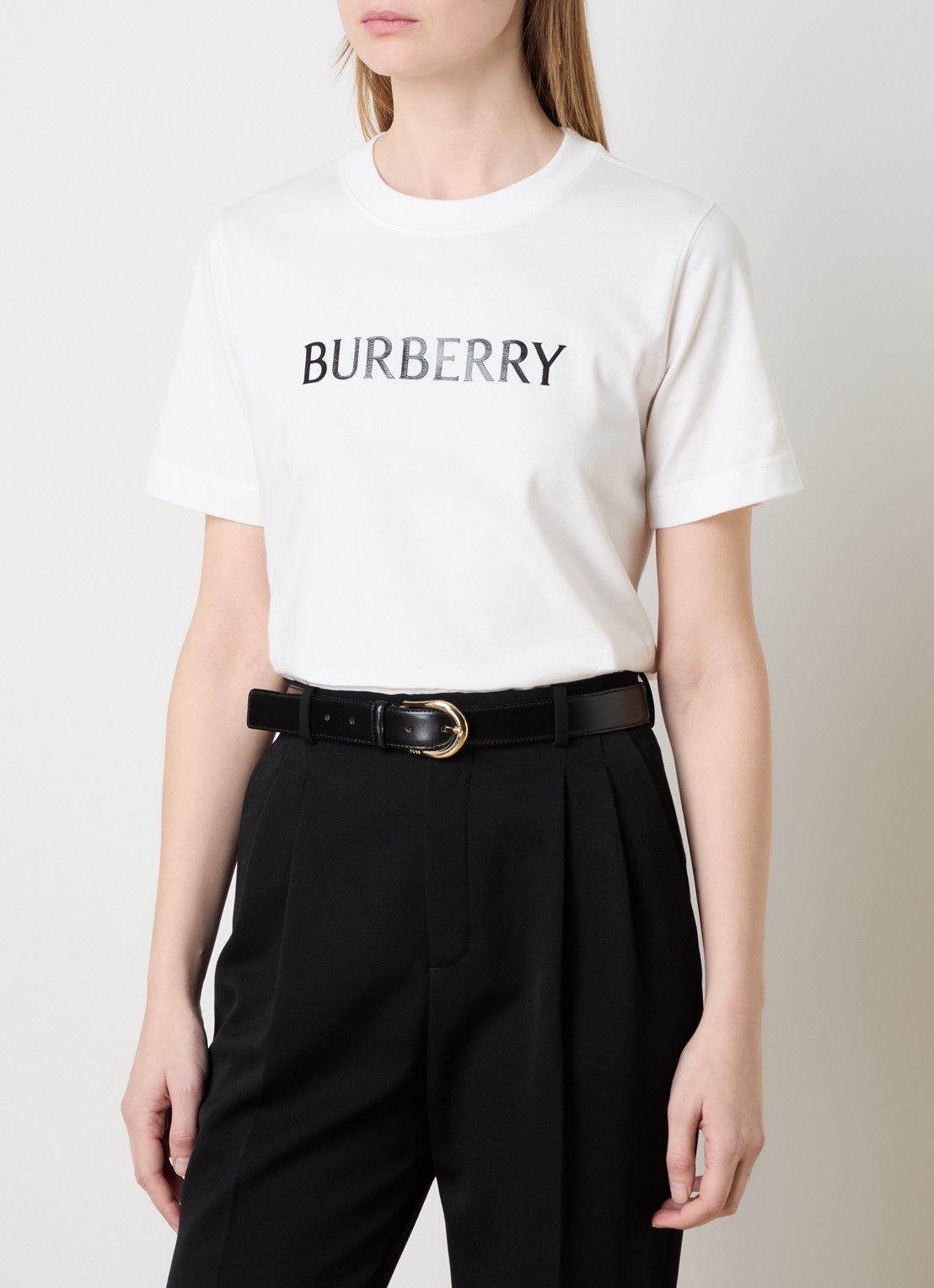 Burberry Frankie T-shirt met logoprint - detail 4 wit