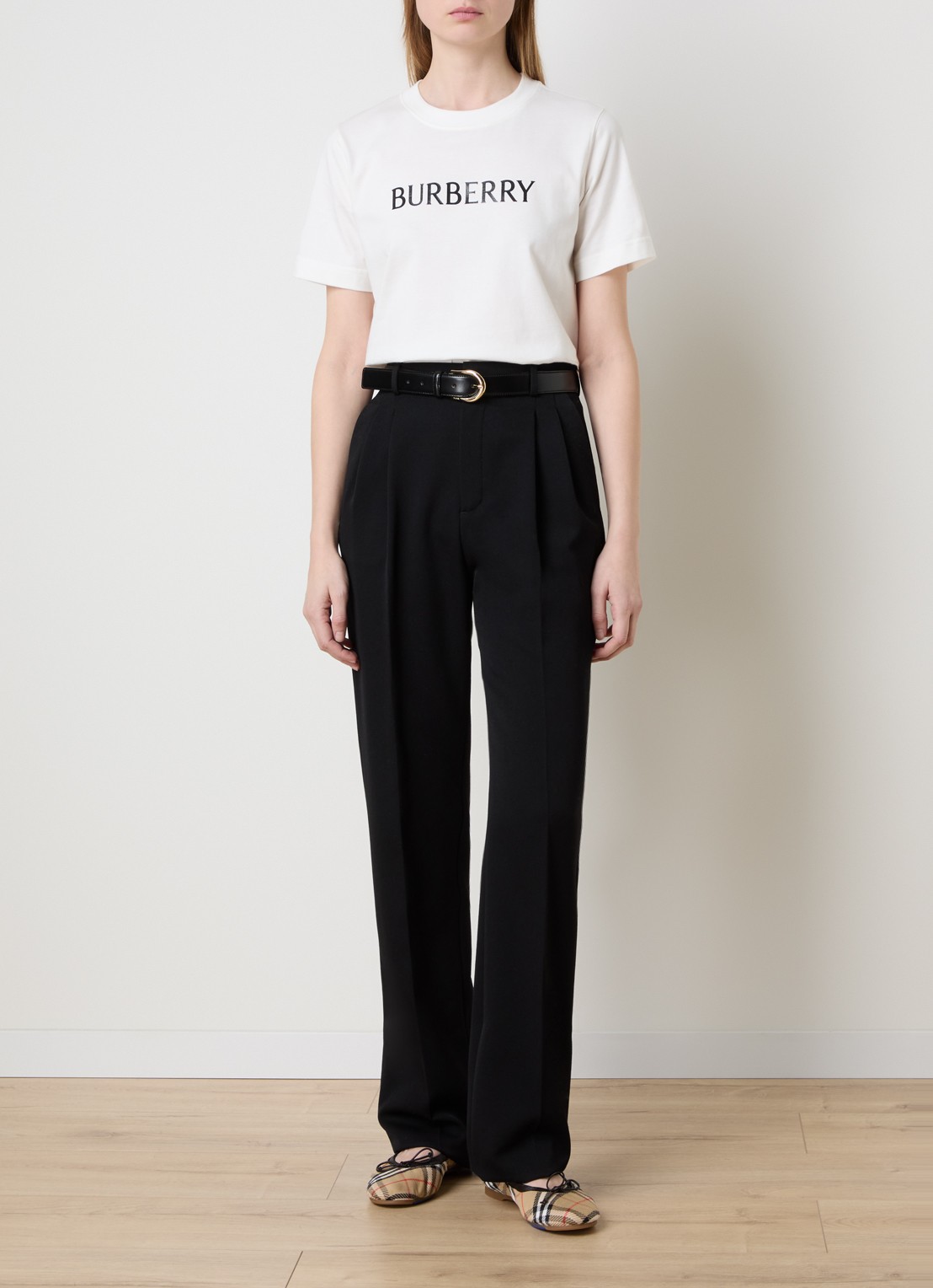 Burberry Frankie T-shirt met logoprint - voorkant 2 wit