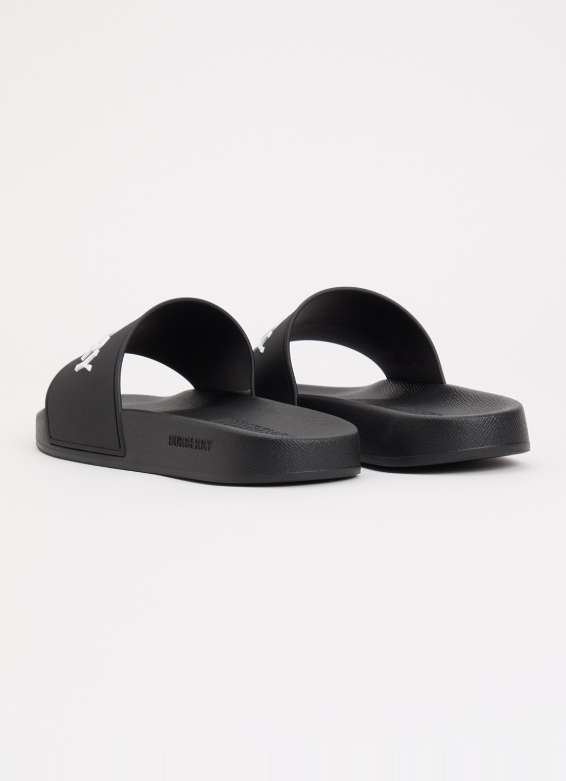 Burberry Furley slipper met logo - achterkant 5 zwart