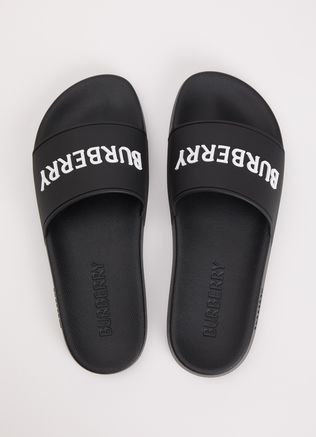 Burberry Furley slipper met logo - detail 2 zwart