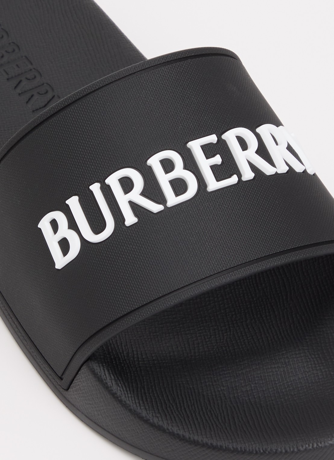 Burberry Furley slipper met logo - detail 4 zwart