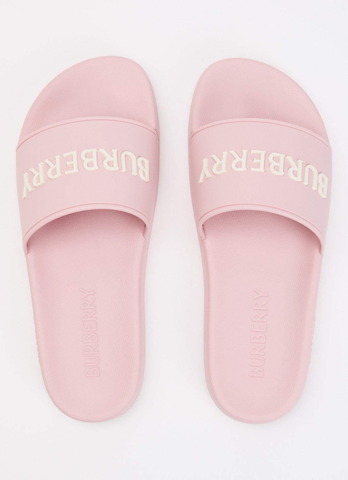 Burberry Furley slipper met logo - detail 3 lichtroze