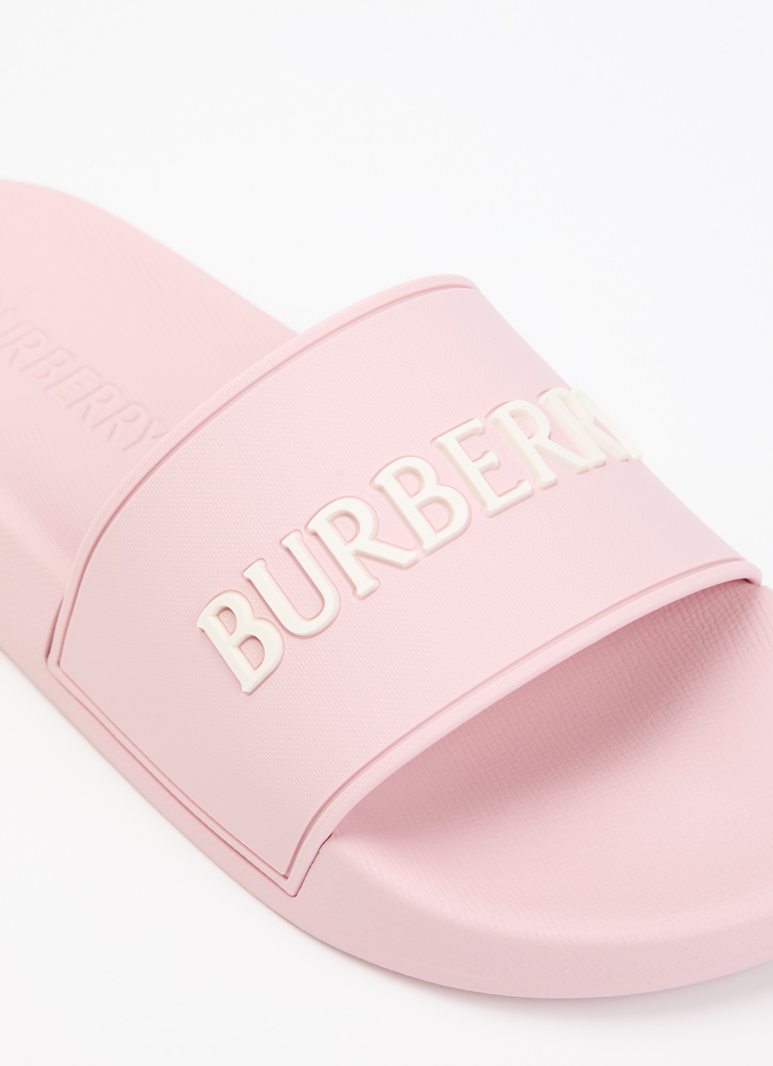 Burberry Furley slipper met logo - detail 5 lichtroze