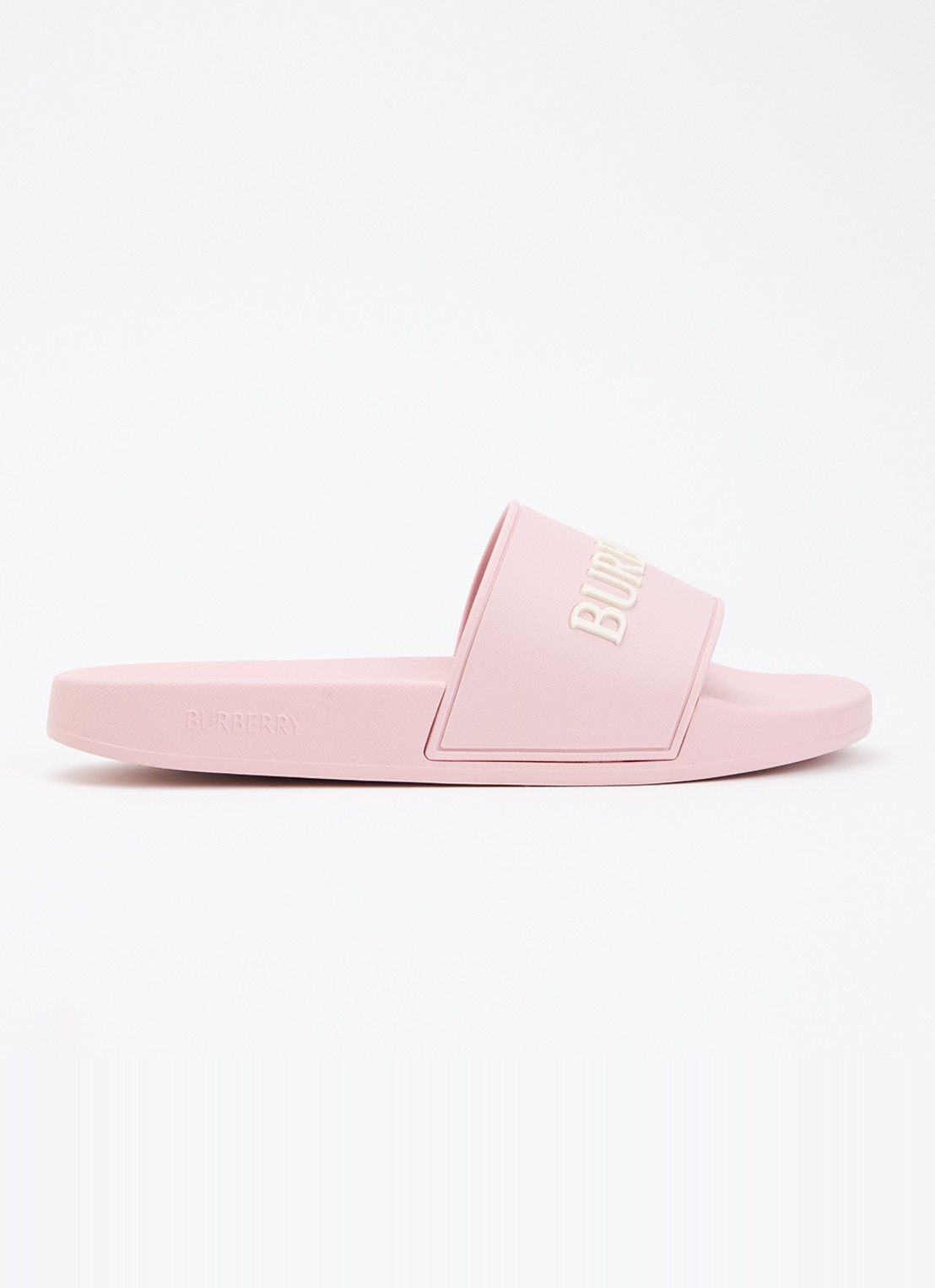 Burberry Furley slipper met logo - voorkant lichtroze
