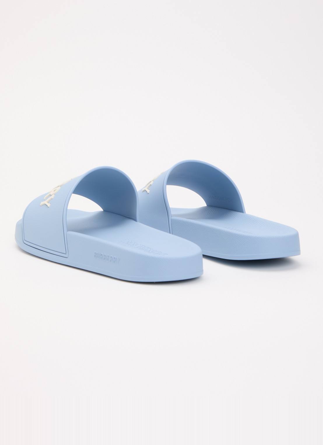 Burberry Furley slipper met logo - achterkant blauw