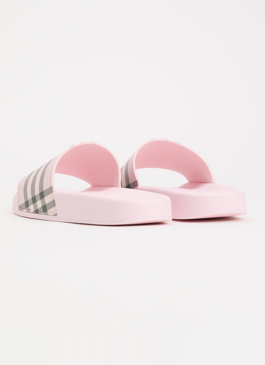 Burberry Furley slipper met ruit dessin - achterkant 5 lichtroze