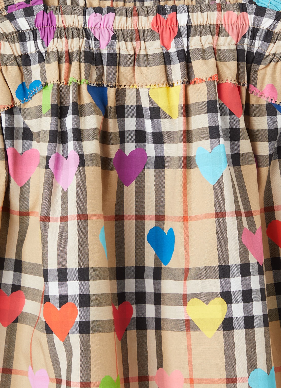 Burberry Gabi jurk met ruitdessin - detail 3 donkerbeige