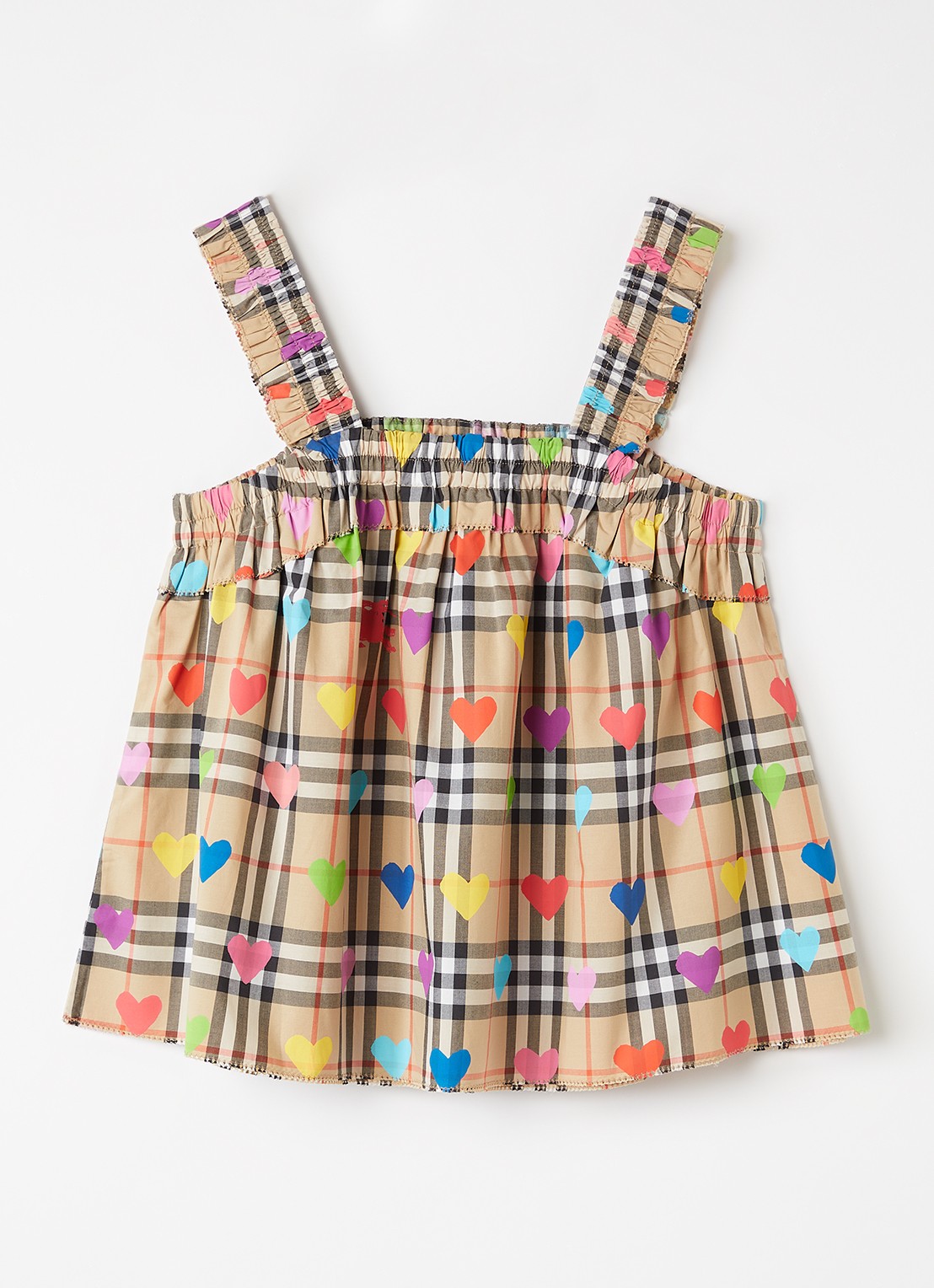 Burberry Gabi jurk met ruitdessin - voorkant 2 donkerbeige