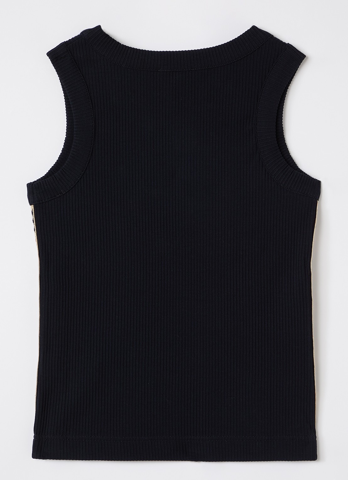 Burberry Gabriele tanktop met ribstructuur - voorkant 2 zwart