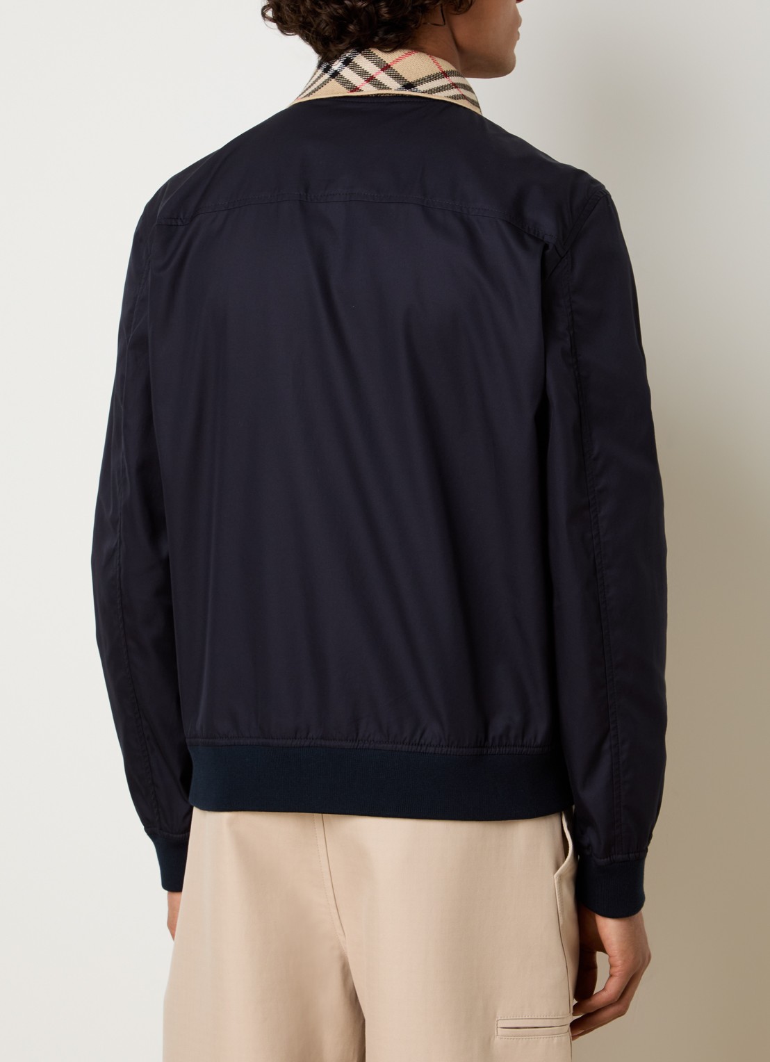 Burberry Glenfields jack met steekzakken - achterkant 6 indigo