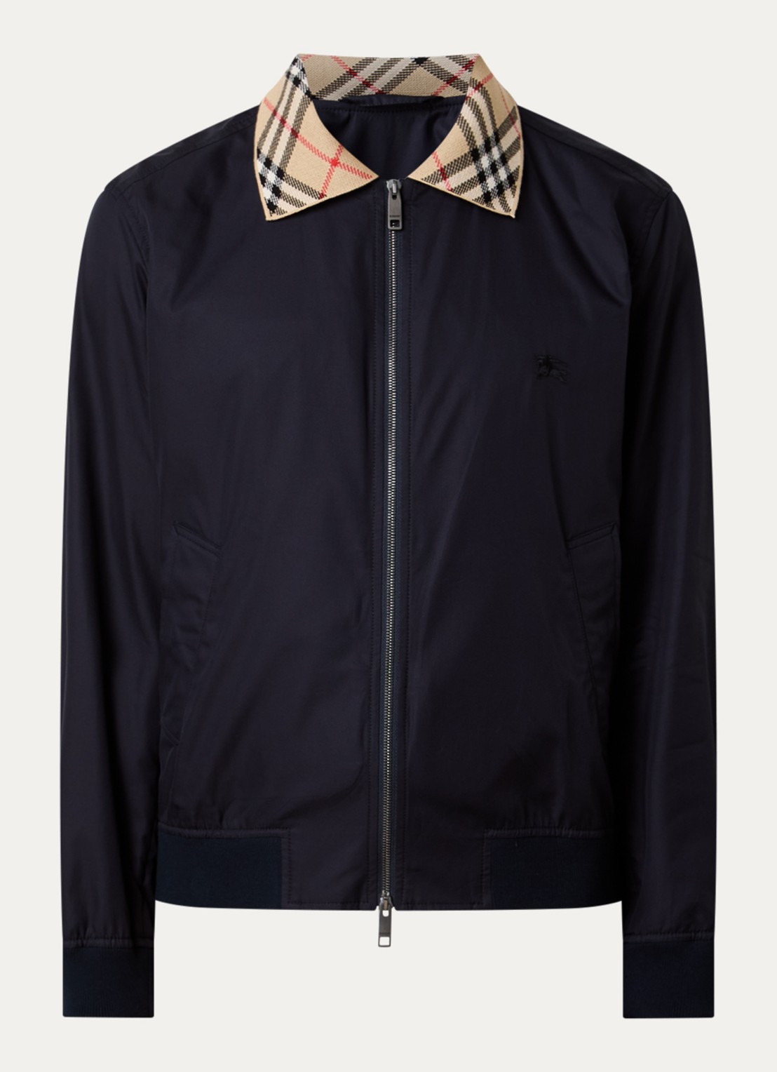Burberry Glenfields jack met steekzakken - voorkant 4 indigo