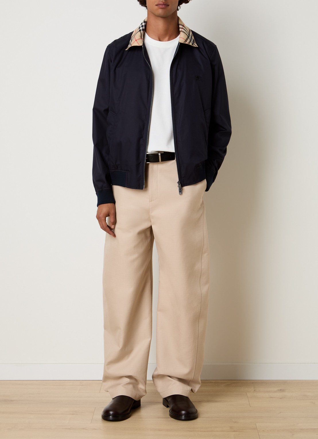Burberry Glenfields jack met steekzakken - voorkant 5 indigo
