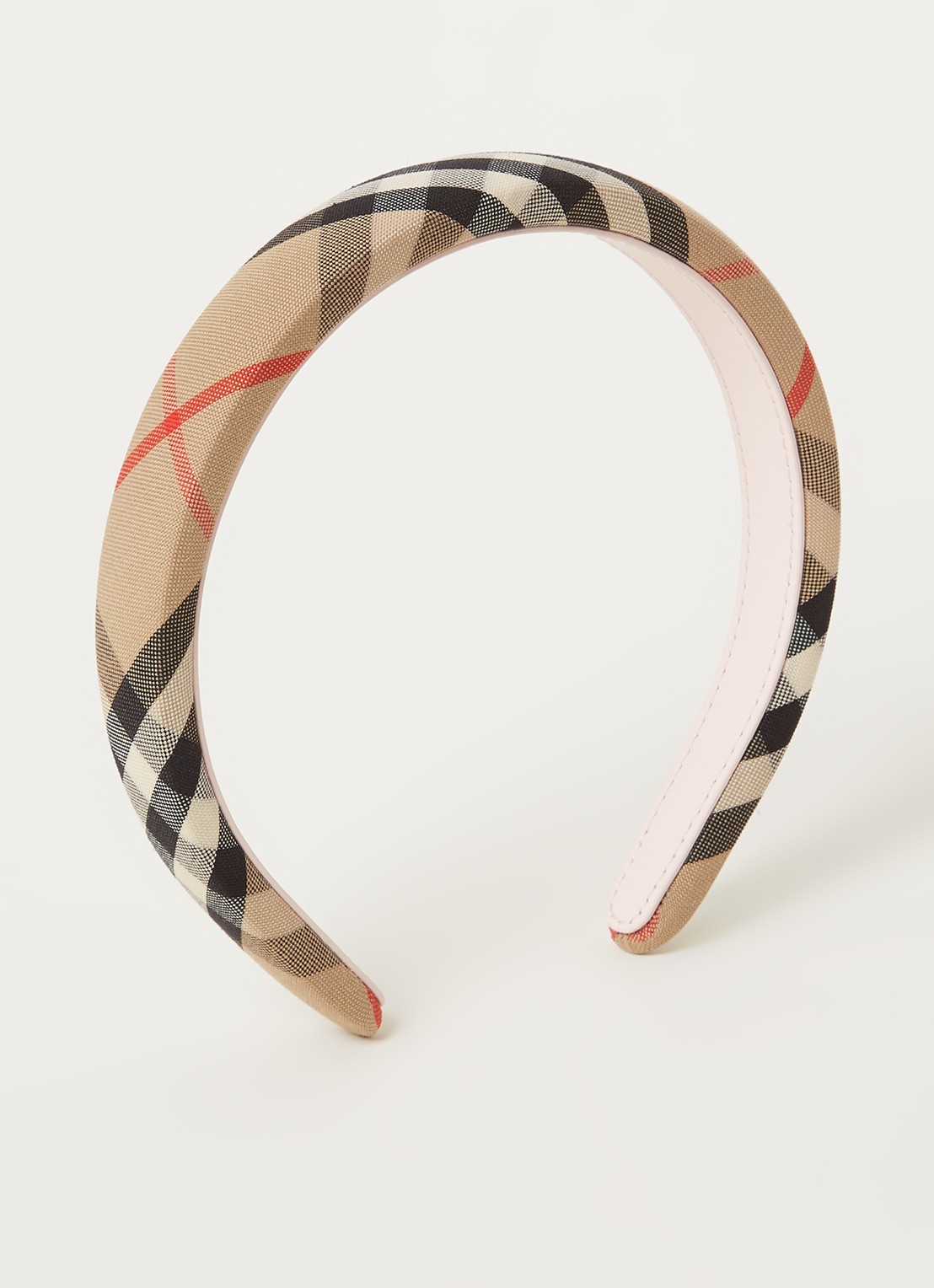 Burberry Haarband met logoprint - voorkant beige