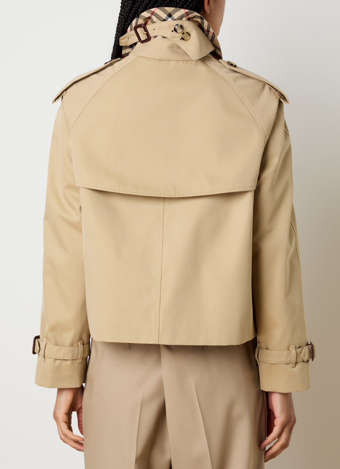 Burberry Haltye trenchcoat met steekzakken - achterkant 4 beige