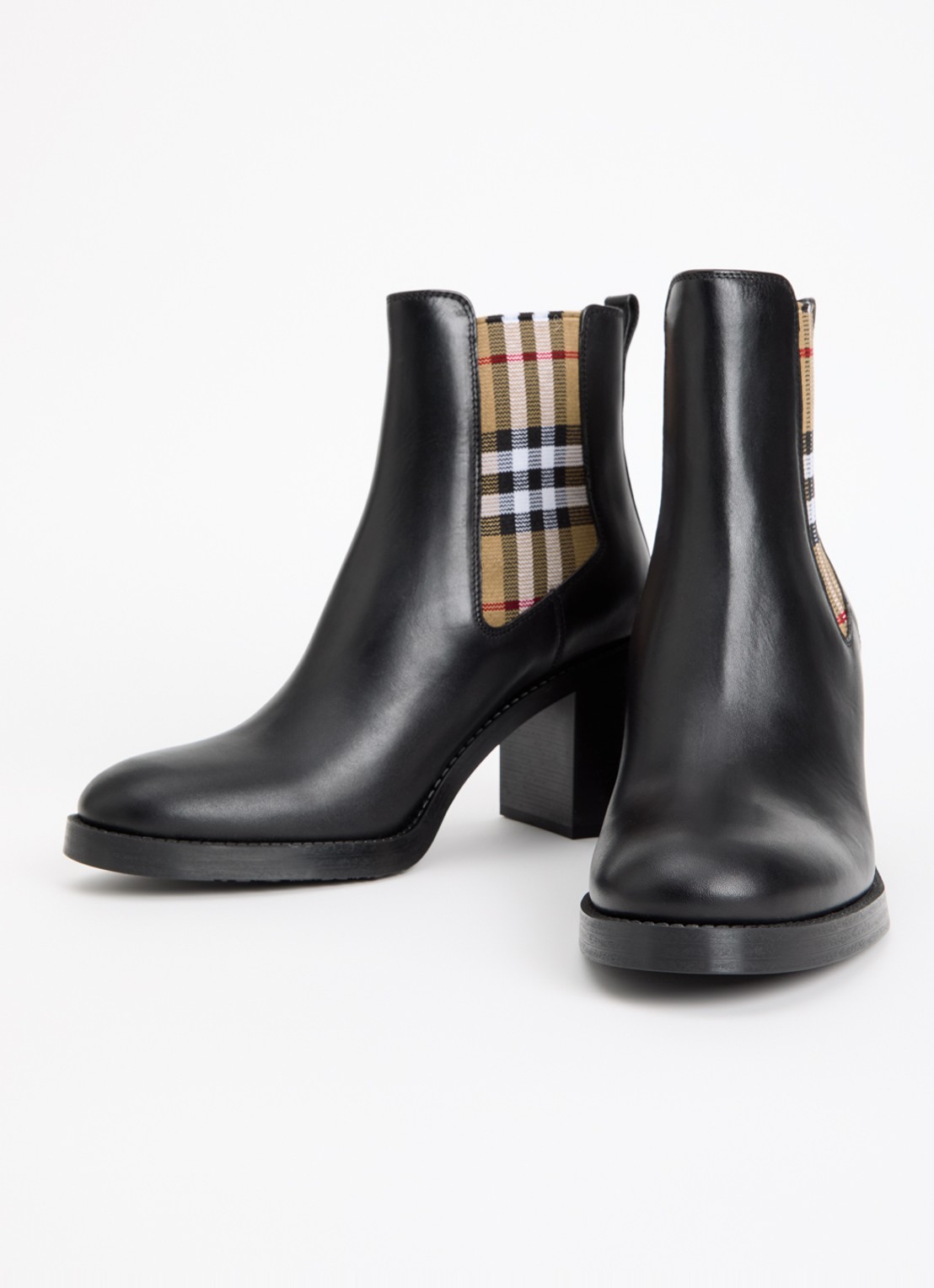 Burberry Hampstead enkellaarsje van kalfsleer - detail 2 zwart