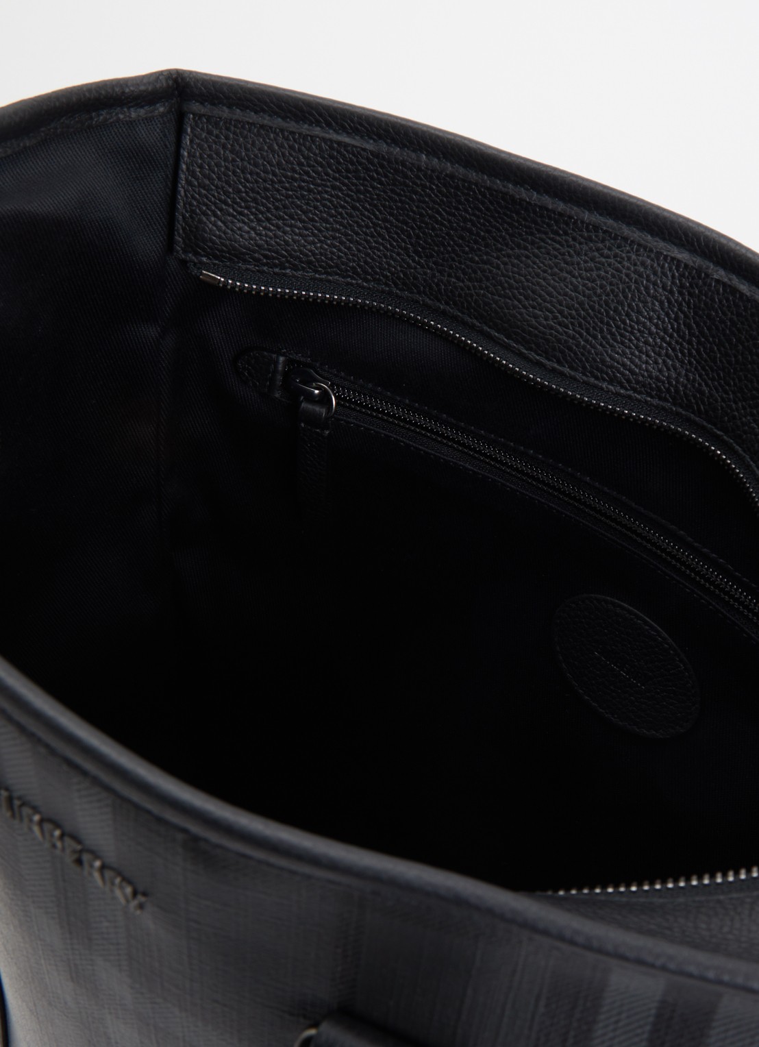 Burberry Handtas met ruitdessin en afneembare schouderriem - detail 2 antraciet