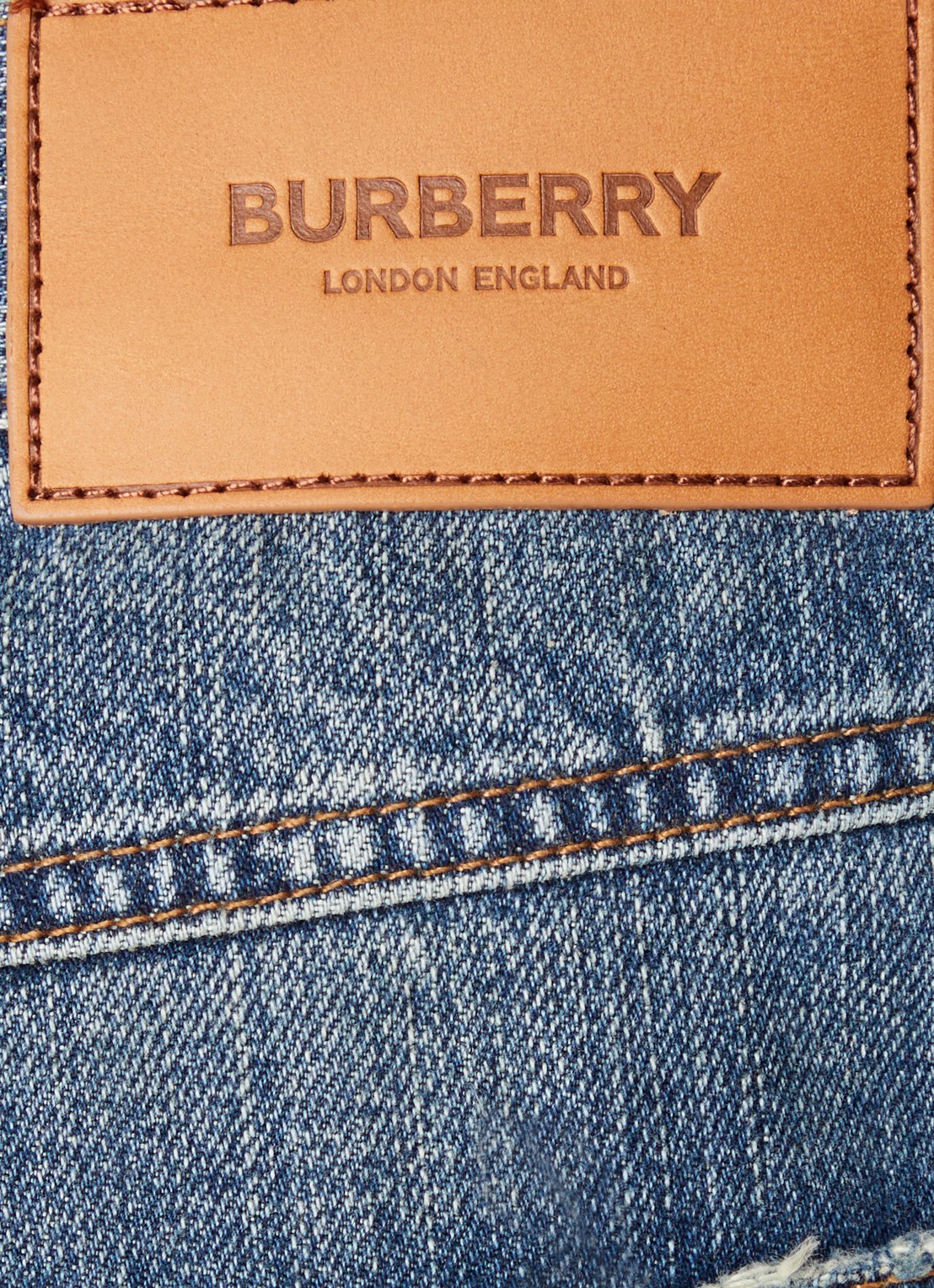 Burberry Harison straight leg jeans met medium wassing - detail 3 indigo
