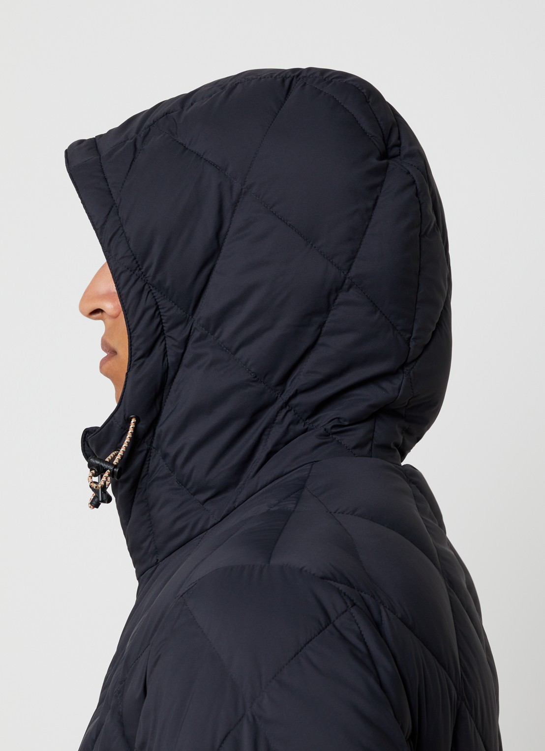 Burberry Hescott gewatteerd jack met quilt patroon  - detail 3 zwart