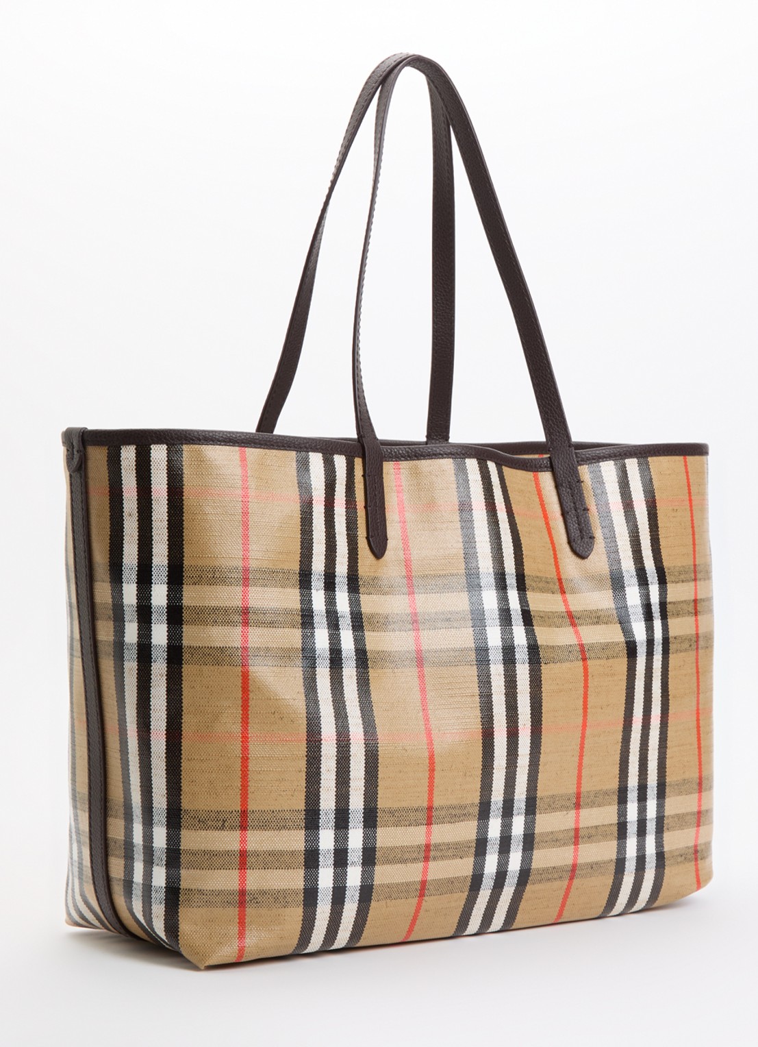 Burberry Highlands shopper met kalfsleren details - achterkant 7 beige