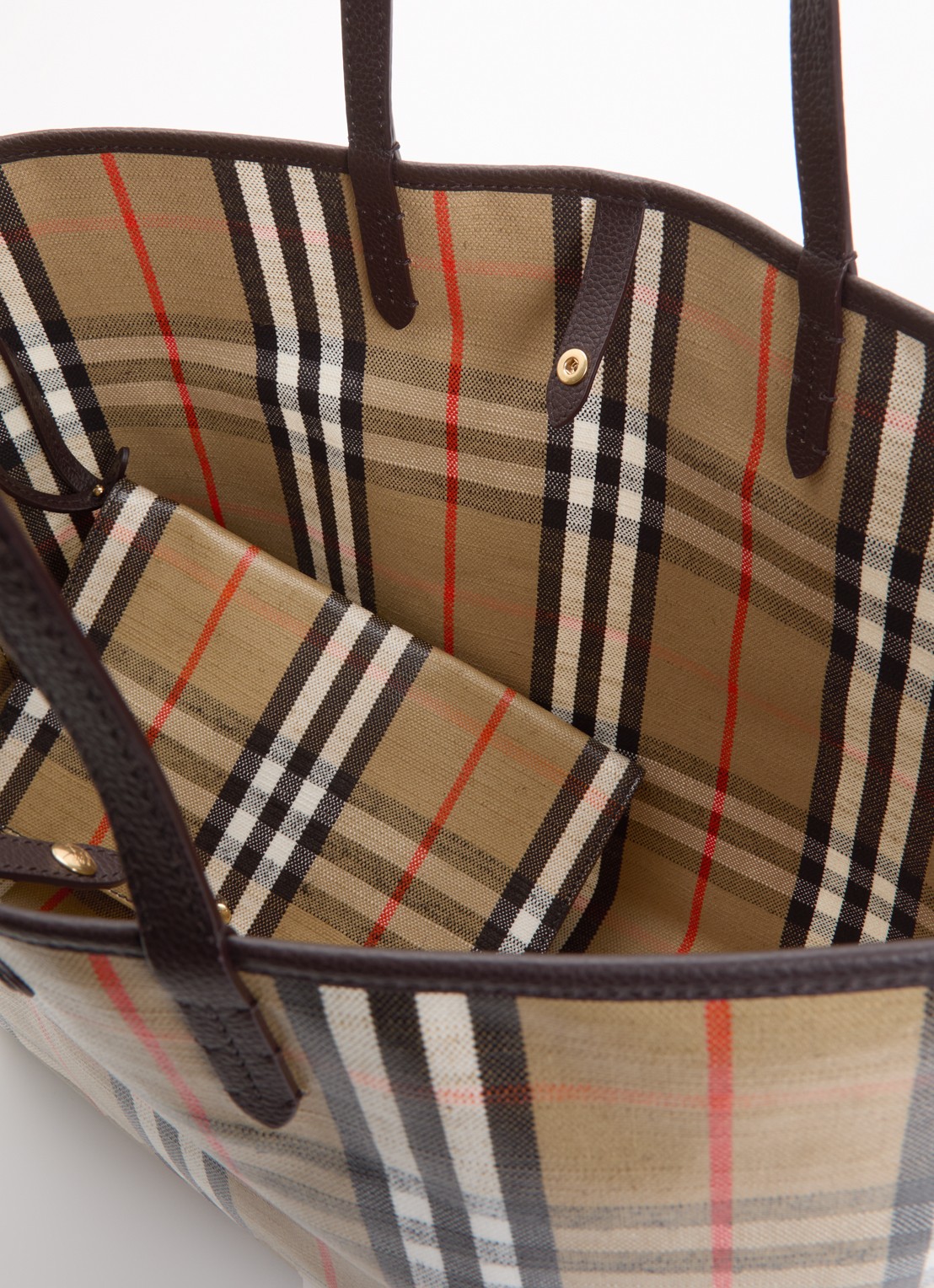 Burberry Highlands shopper met kalfsleren details - detail 3 beige
