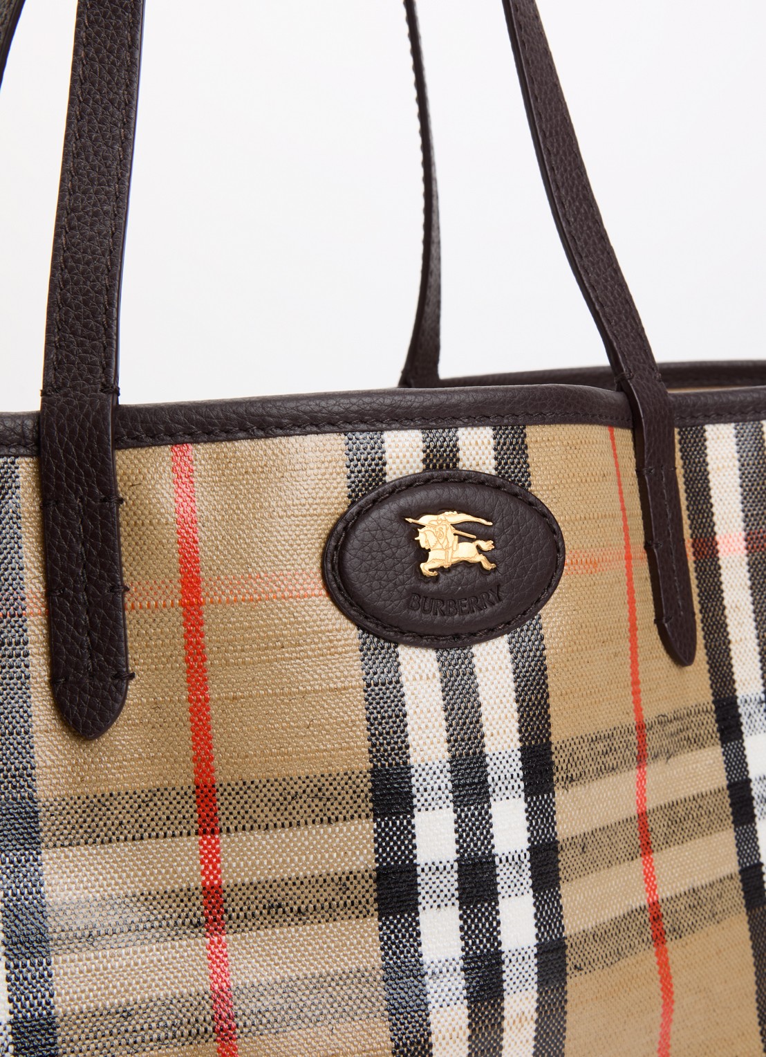 Burberry Highlands shopper met kalfsleren details - detail 5 beige