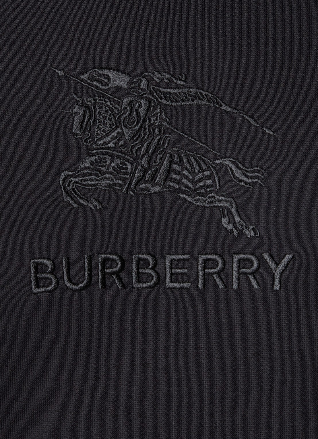 Burberry Hoodie met logoborduring - detail 4 zwart