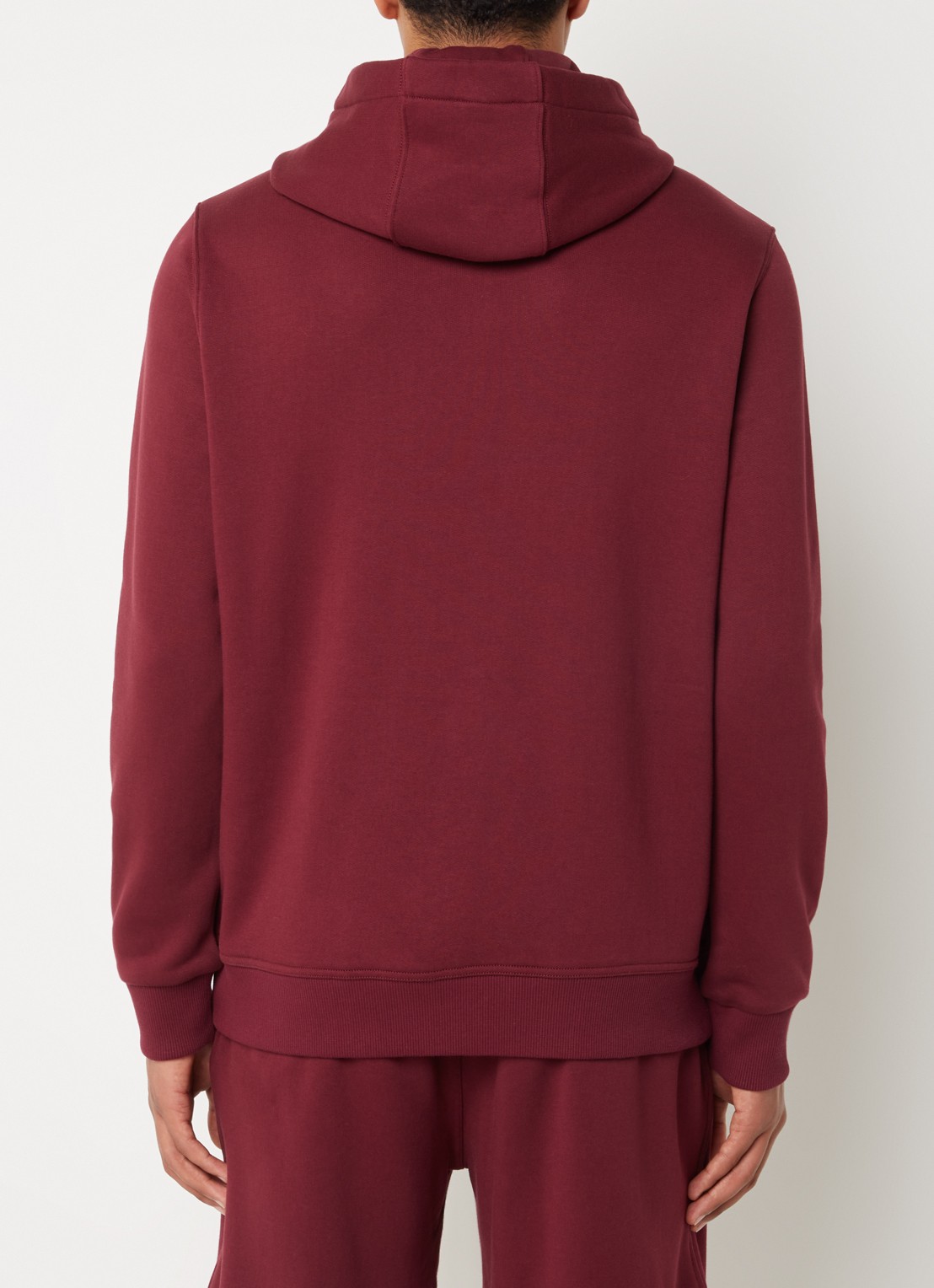 Burberry Hoodie met logoborduring - achterkant bordeauxrood