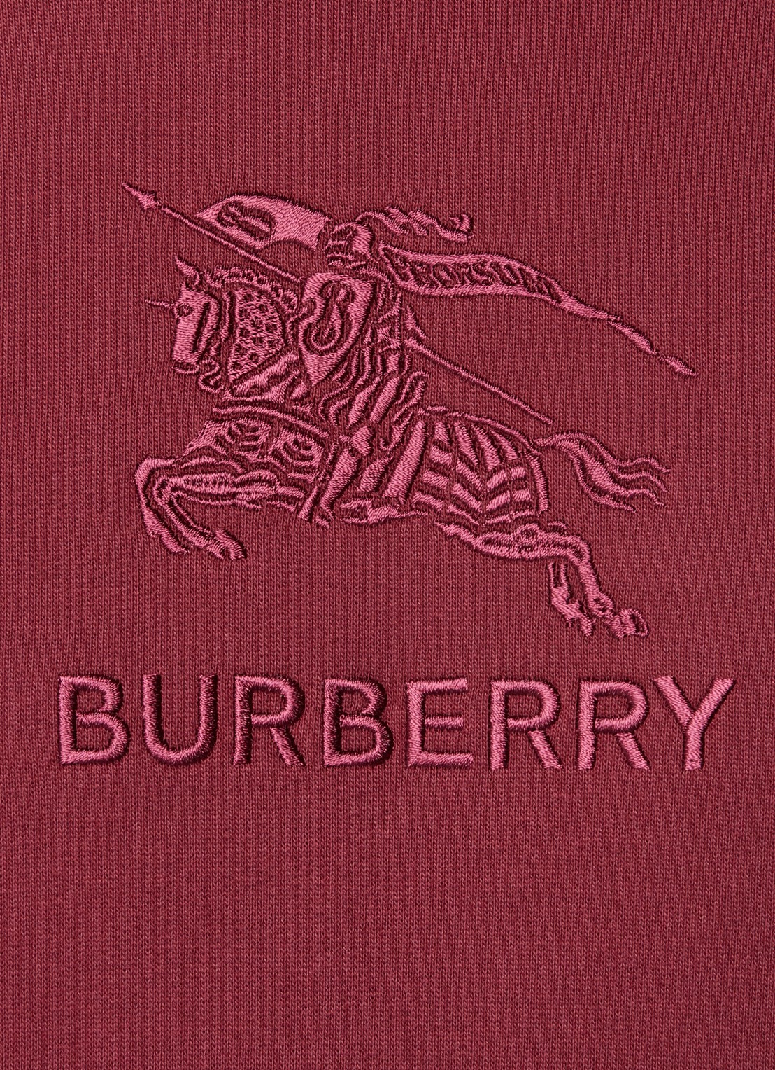 Burberry Hoodie met logoborduring - detail 6 bordeauxrood