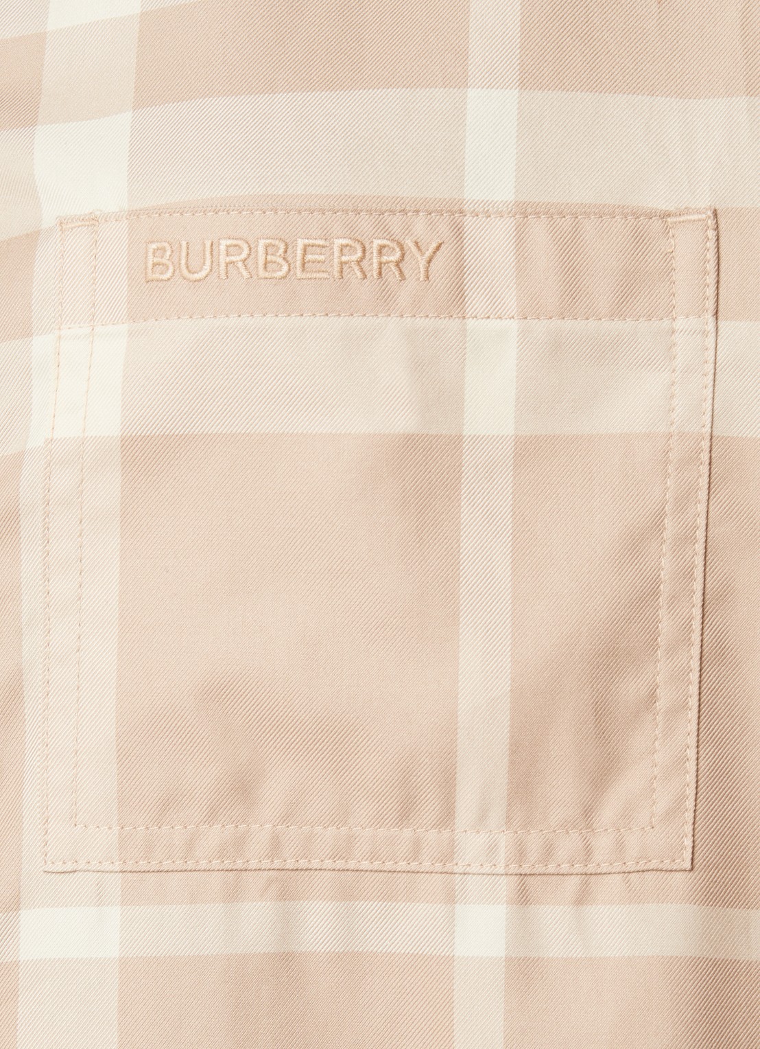 Burberry Ivana blouse met borstzakken en ruitdessin - detail 2 donkerbeige