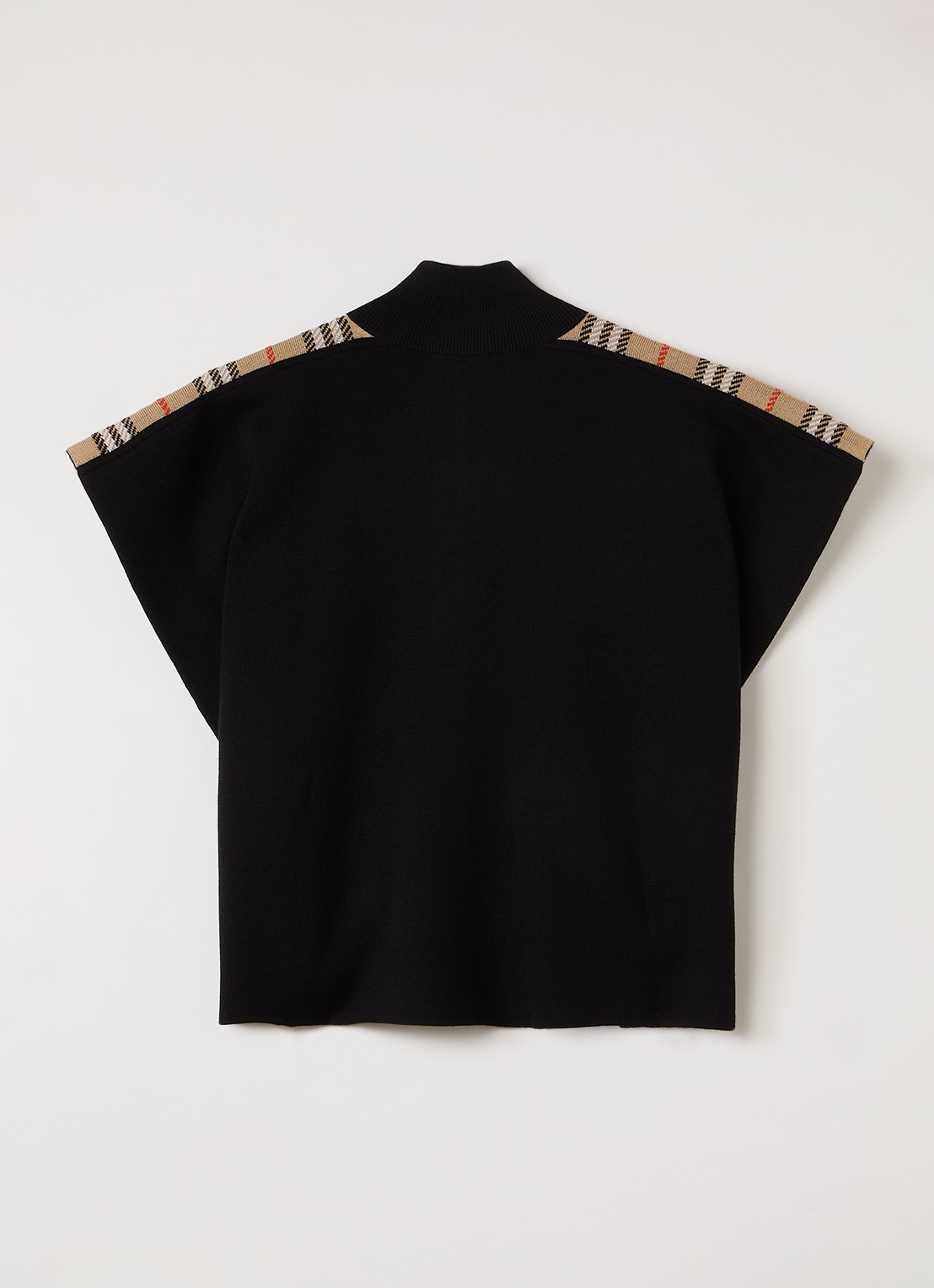 Burberry Izza fijngebreid vest - achterkant zwart